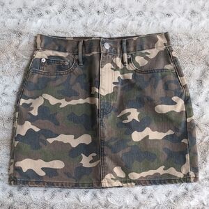 Gap Denim Camo Print Mini Skirt